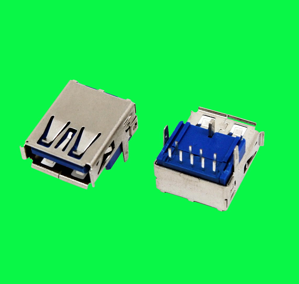 USB 3.0 AF 板上DIP 90度加高H=8.65mm