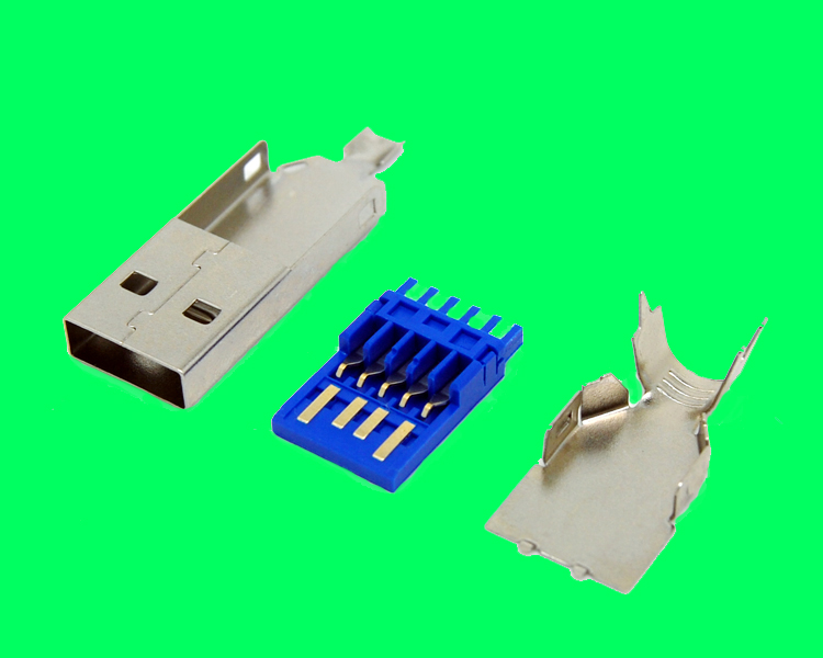 USB 3.0 AM 焊線三件式新模 L=36MM （手工焊）