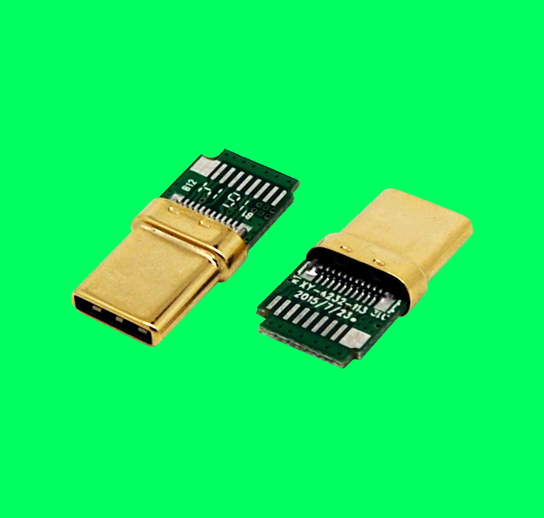 USB 3.1公頭焊線鍍金全功能款