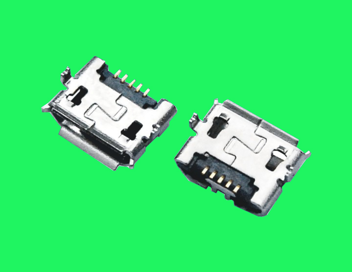 Micro usb 5p B Female 反向 SMT外殼內(nèi)腳DIP
