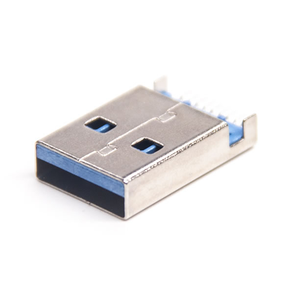 USB 3.0 A公沉板SMT 1.95 L=18.7有柱1U'' 錫膠