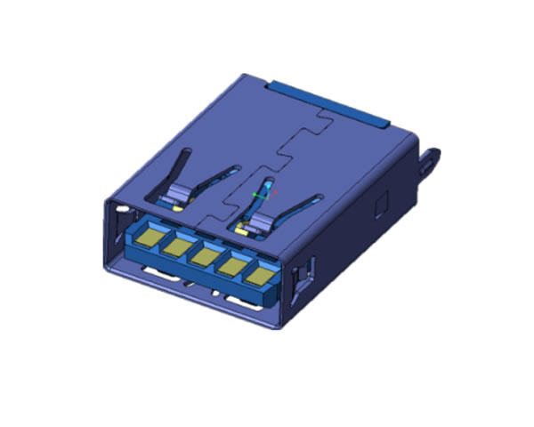 USB 3.0 AF DIP 180 H=17.0-18.9 無卷邊直腳