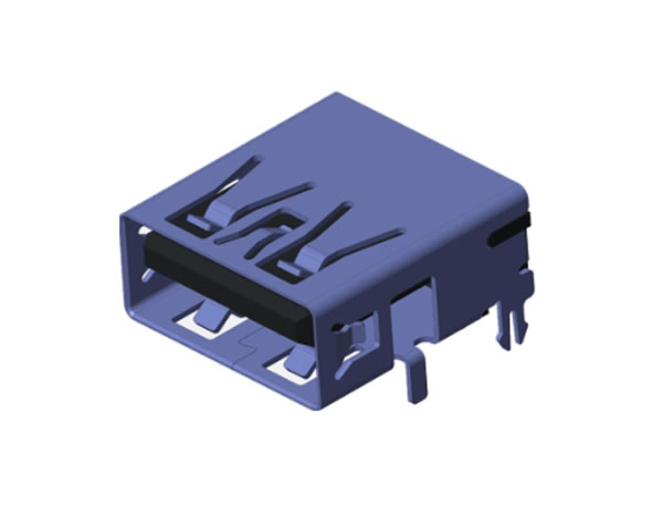 USB 2.0 AF DIP 90度 L=13.7 腳長1.5-2.2-3.0