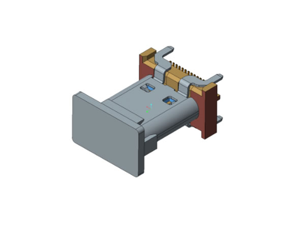 TYPE CF 24P直立式SMT有柱 H=12.0-13.0-13.5-15.0，外殼腳長1.7