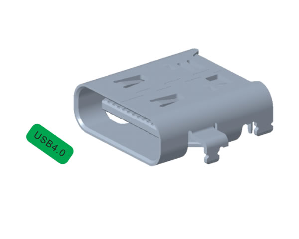 USB TYPE C 3.1 母座 無后蓋 單殼 雙貼SMT 沉板1.1mm，L=9.17mm