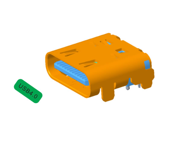 USB TYPE C 3.1 母座 有后蓋 單殼 雙貼SMT 板上平貼 L=8.17mm
